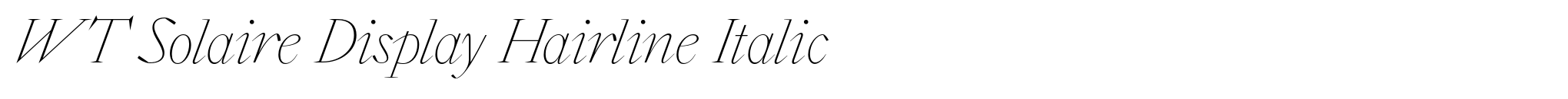 WT Solaire Display Hairline Italic image